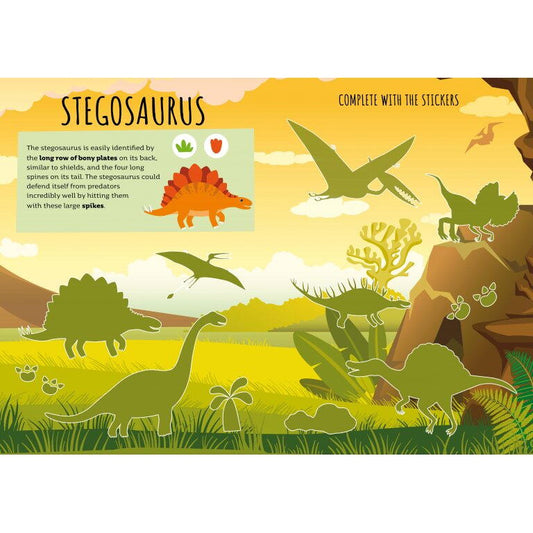 Carte de activitati cu abtibilduri - Dinozauri