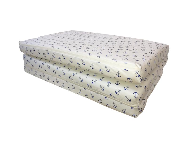 Saltea Pliabila Spuma Poliuretanica 120x60x5 cm - Ancora Alb