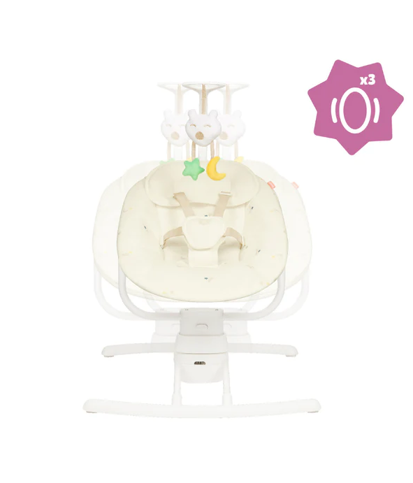 Badabulle - Leagan cu balansare stanga-dreapta, Crem