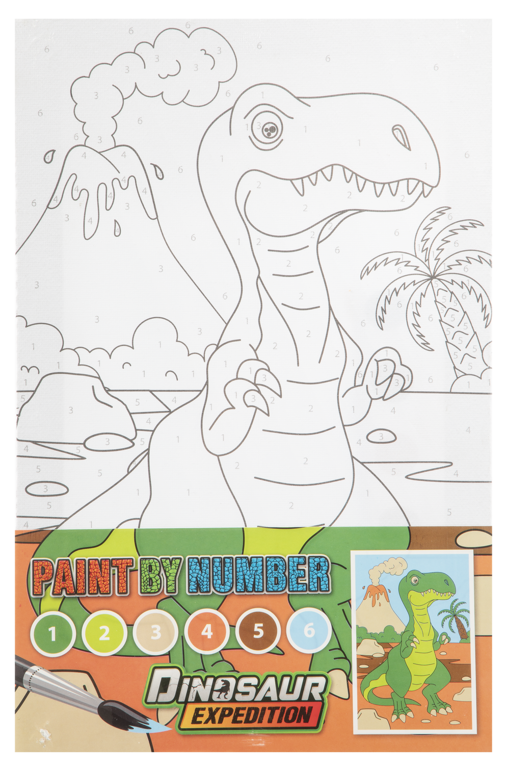 Tablou pictez pe numere - Dinozaur vesel