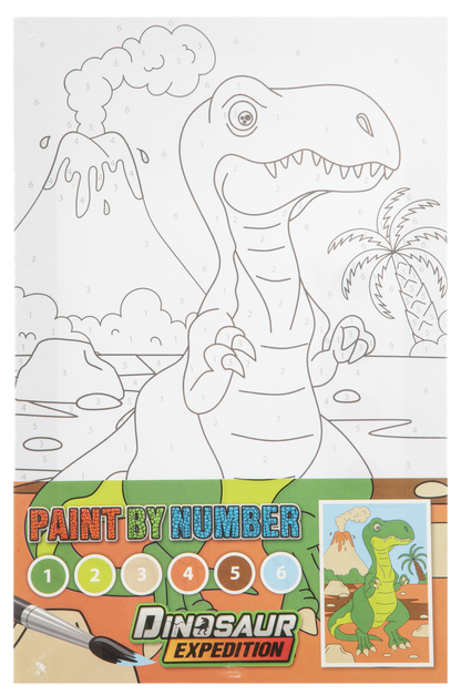 Tablou pictez pe numere - Dinozaur vesel