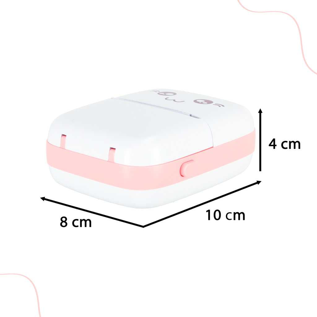 Mini imprimanta termica pentru fotografii si etichete cu cablu USB si rola termica inclusa Ikonka IK4118
