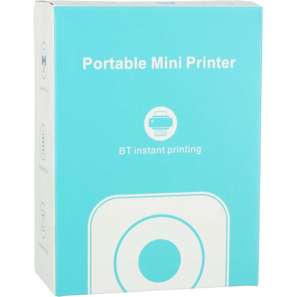 Mini imprimanta termica pentru fotografii si etichete cu cablu USB si rola termica inclusa Ikonka IK4118