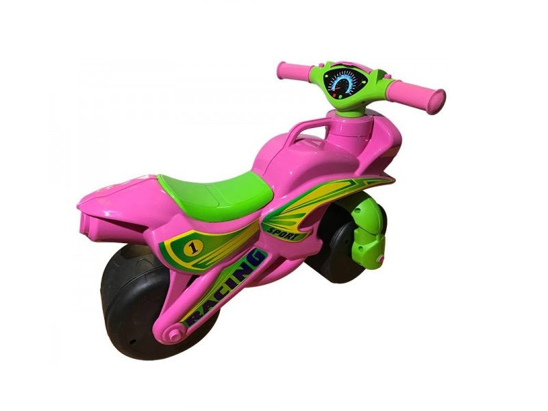 Motocicleta de impins MyKids Racing 0139/3 Roz/Verde