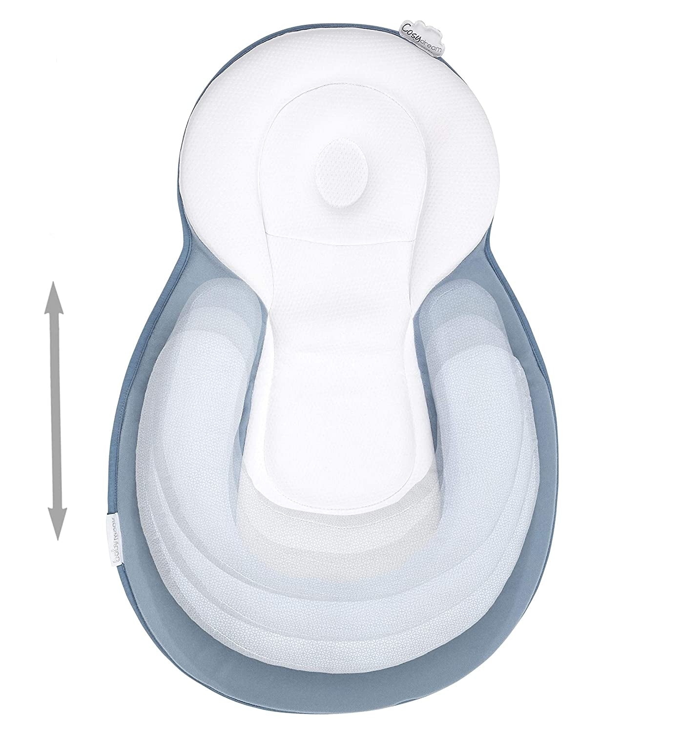 Babymoov - Suport pentru somn 2 in 1 Cosydream Mosaic, Albastru