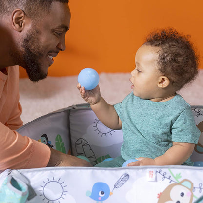 Bright Starts - Salteluta de activitati 5 in 1 Gym & Ball Pit Totally Tropical