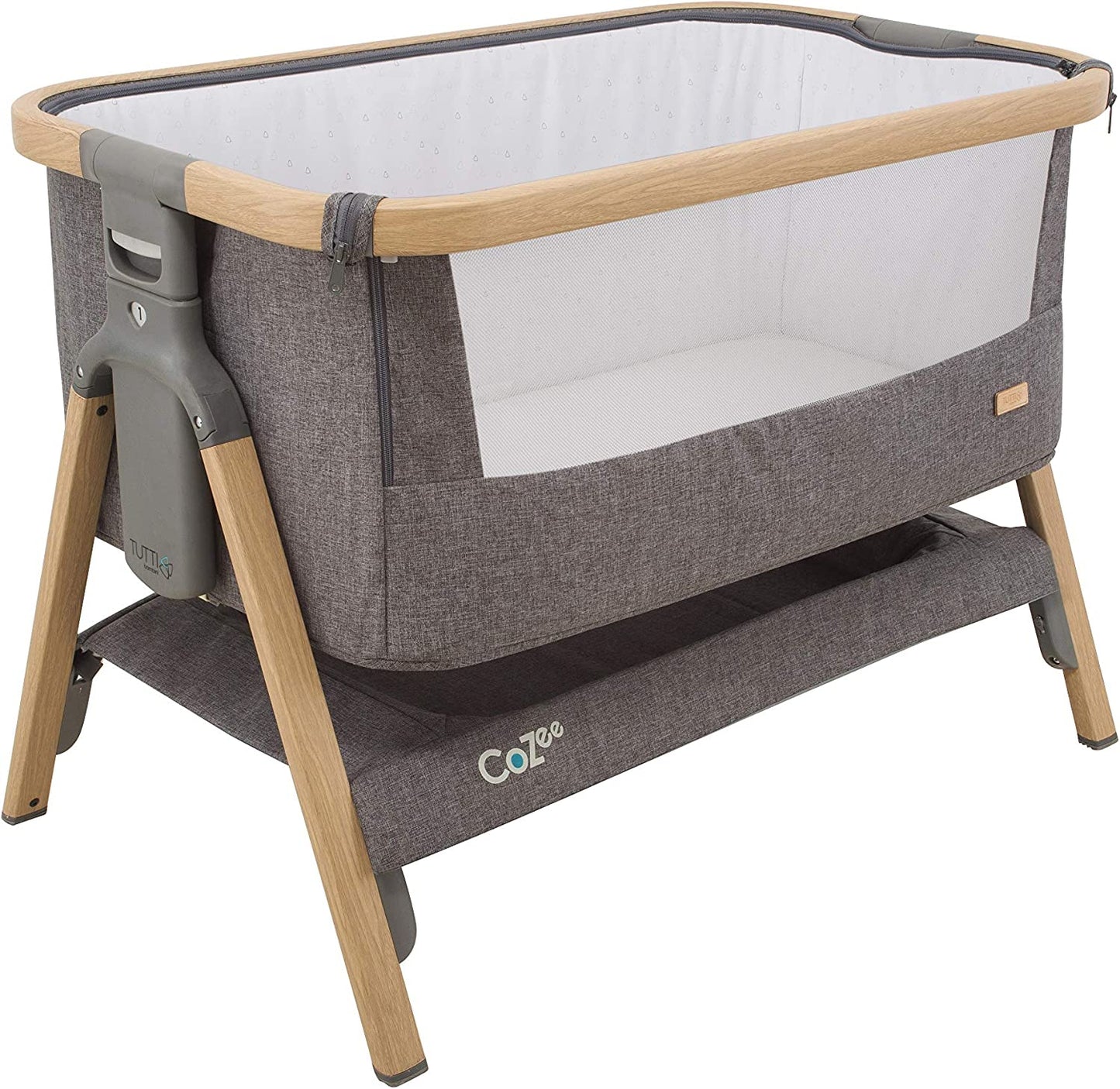 Tutti Bambini – Patut 2 in 1 co-sleeper CoZee Oak & Charcoal