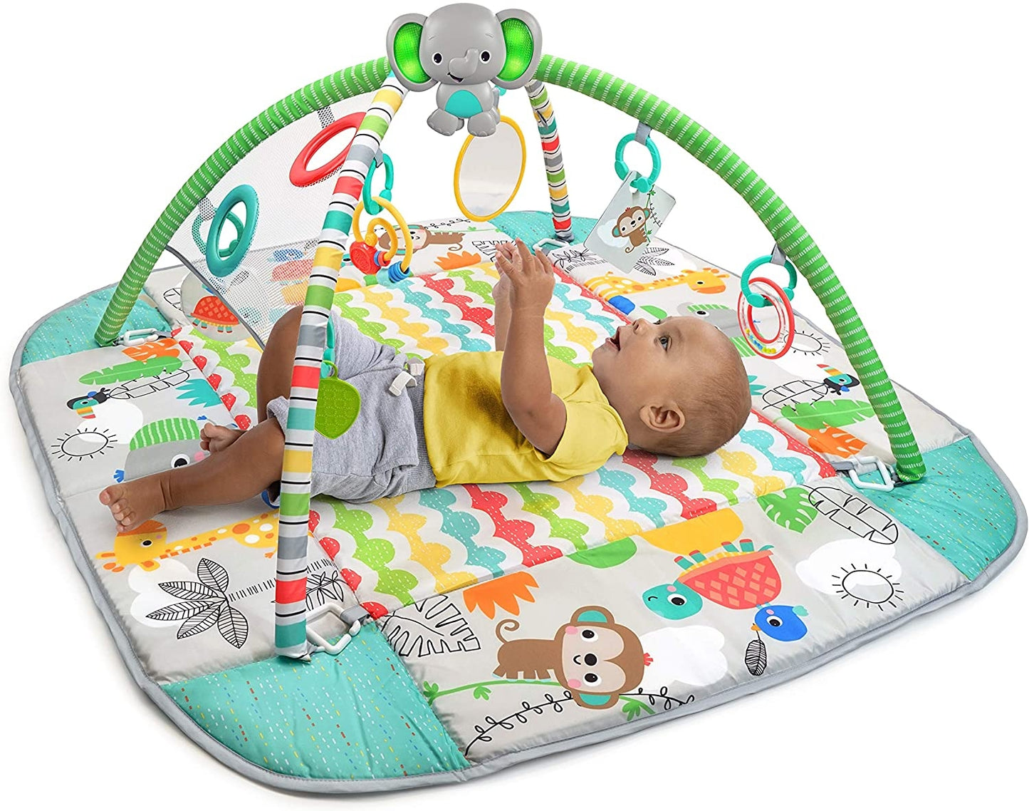 Bright Starts - Salteluta de activitati 5 in 1 Gym & Ball Pit Totally Tropical