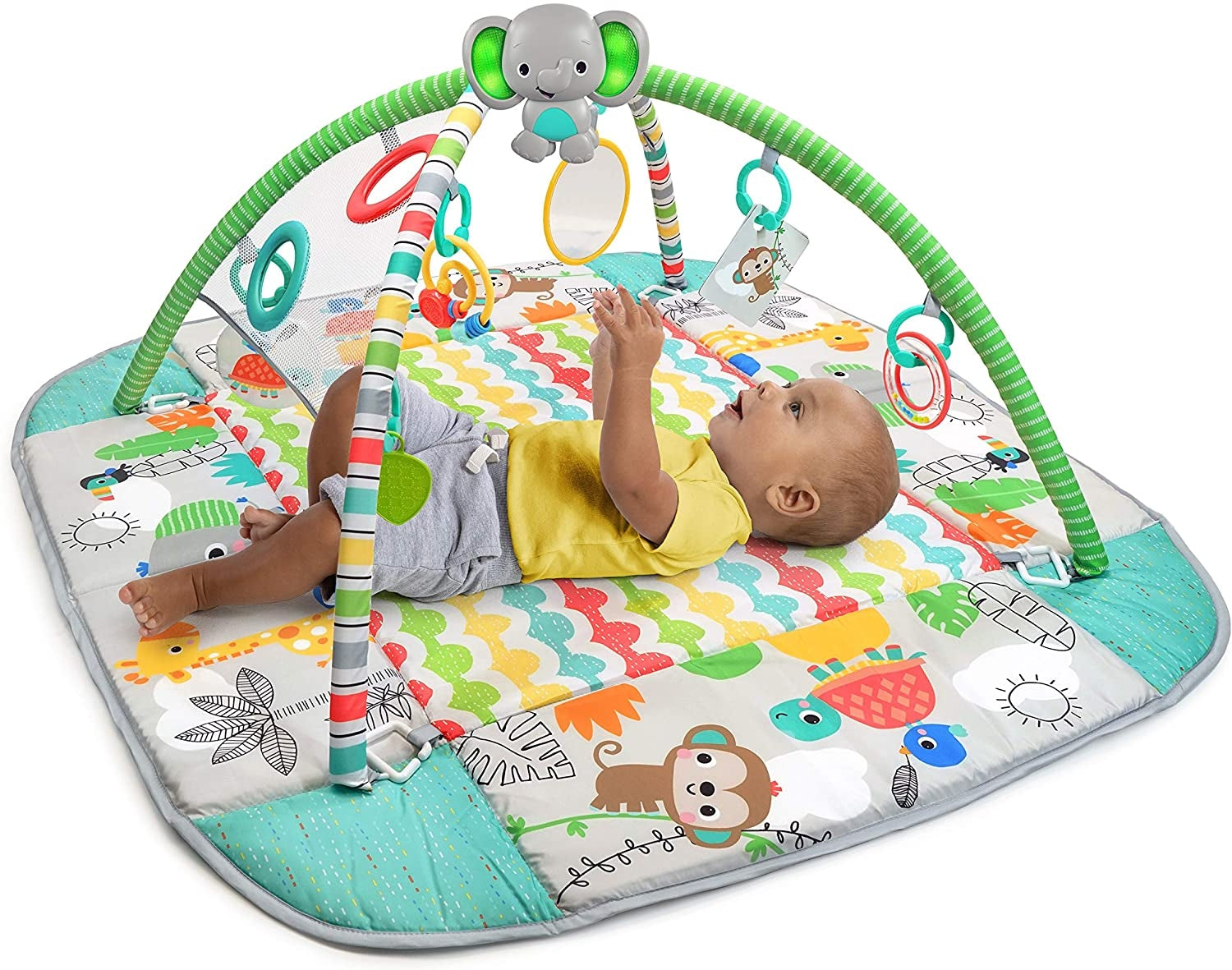 Bright Starts - Salteluta de activitati 5 in 1 Gym & Ball Pit Totally Tropical