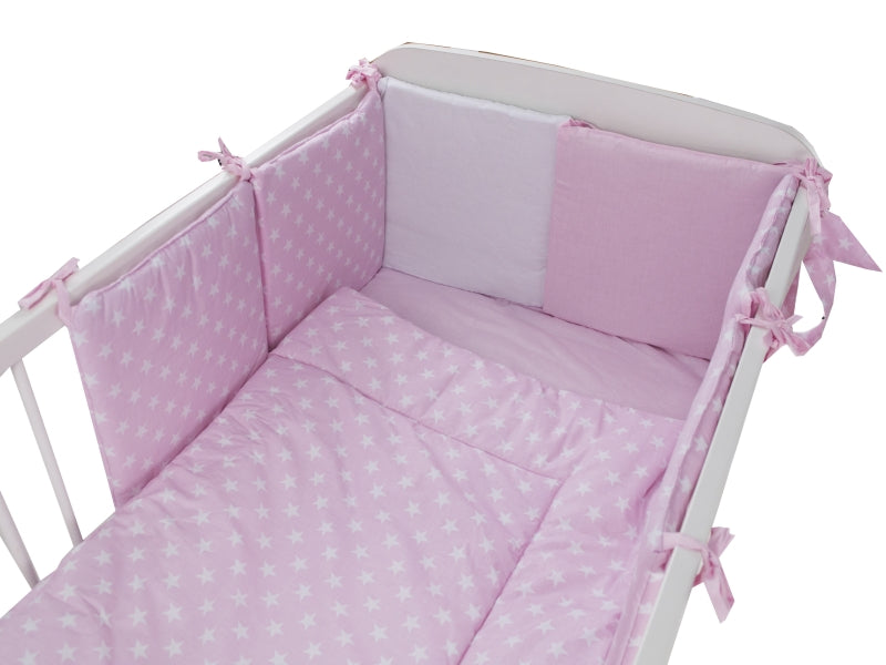 Lenjerie MyKids Light Stars Pink 11 Piese 120x60 cm