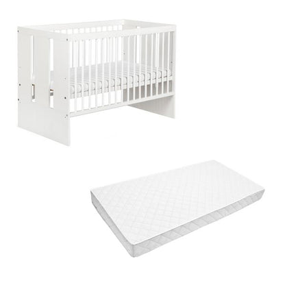 Patut KLUPS Paula Alb + Saltea 10 MyKids Confort II