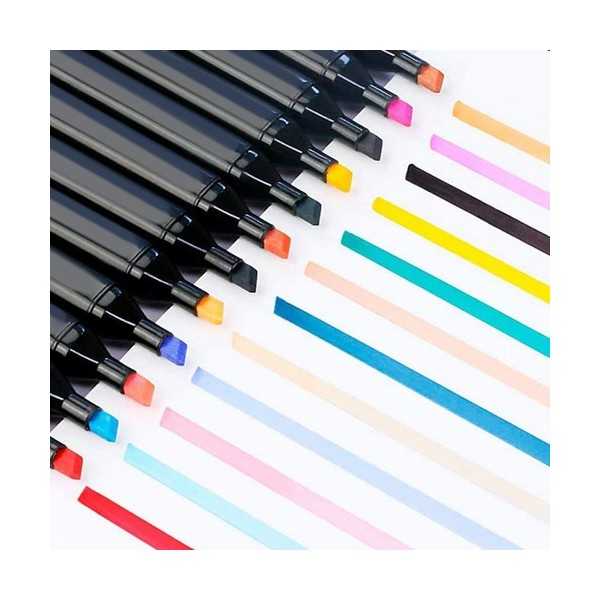 Set 40 Markere Permanente Cu Doua Varfuri Iso Trade MY835