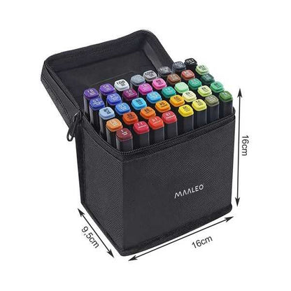 Set 40 Markere Permanente Cu Doua Varfuri Iso Trade MY835