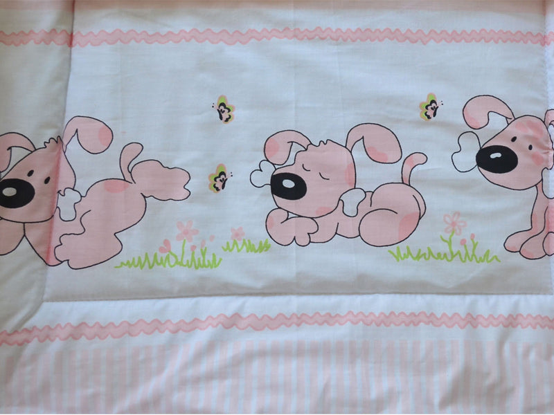 Lenjerie MyKids Catelus Roz 4 Piese 120x60