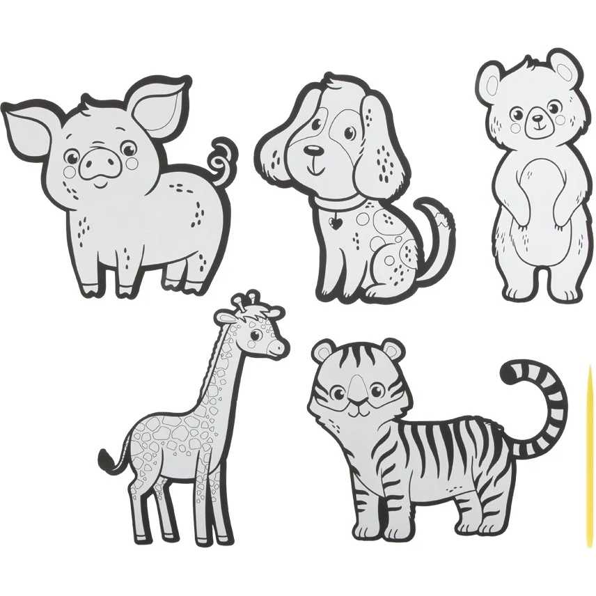 Set 5 autocolante razuibile 15 cm Grafix GR220017