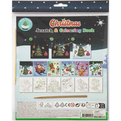 Set 6 planse razuibile si de colorat Craciun 26 x21 cm Grafix GR800046