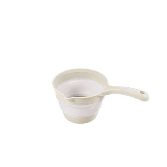 Recipient pliabil cu maner pentru baie - Bej