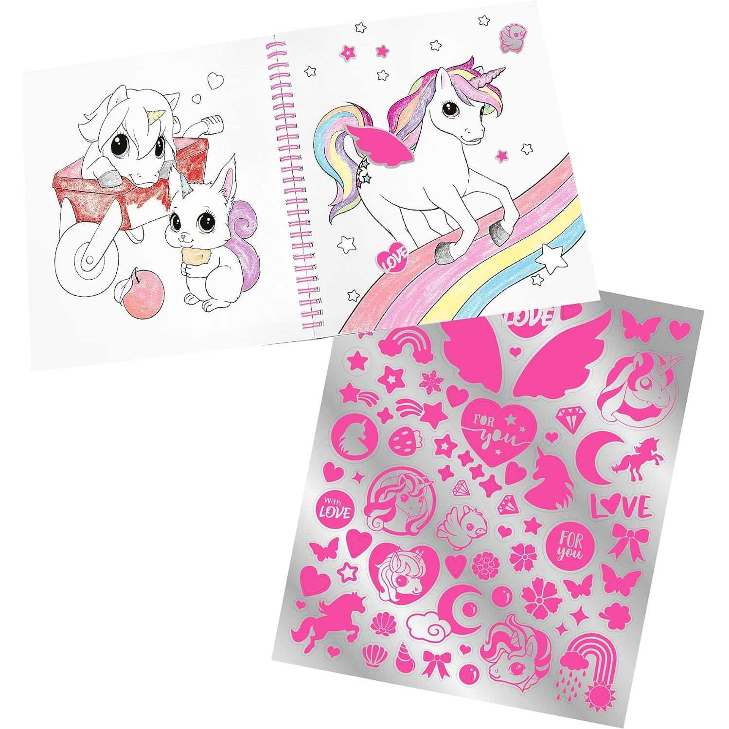 Carte de colorat cu paiete Miss Melody Ylvi Depesche PT12492