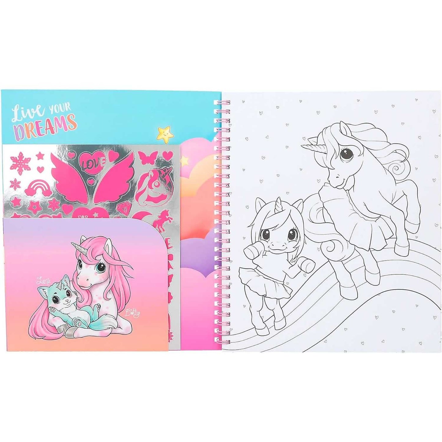 Carte de colorat cu paiete Miss Melody Ylvi Depesche PT12492