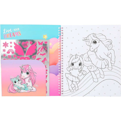 Carte de colorat cu paiete Miss Melody Ylvi Depesche PT12492