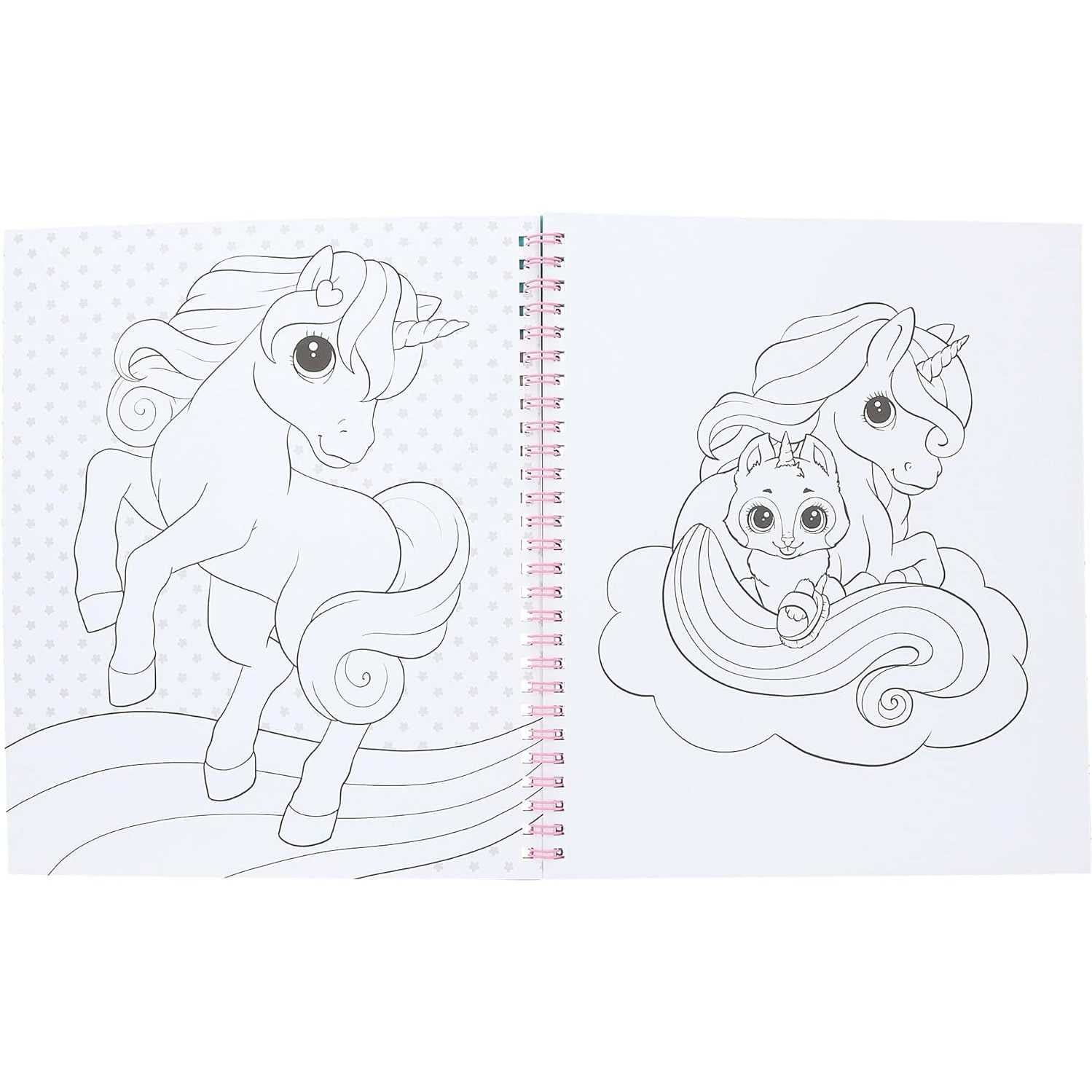 Carte de colorat cu paiete Miss Melody Ylvi Depesche PT12492