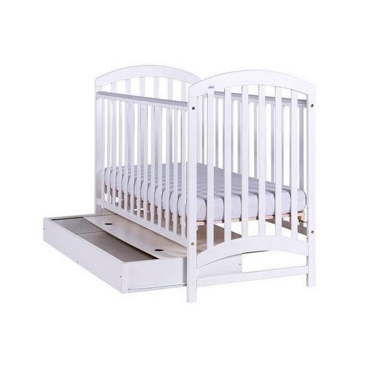 Patut Drewex Adel cu sertar - Alb + Saltea Cocos 8 Cm