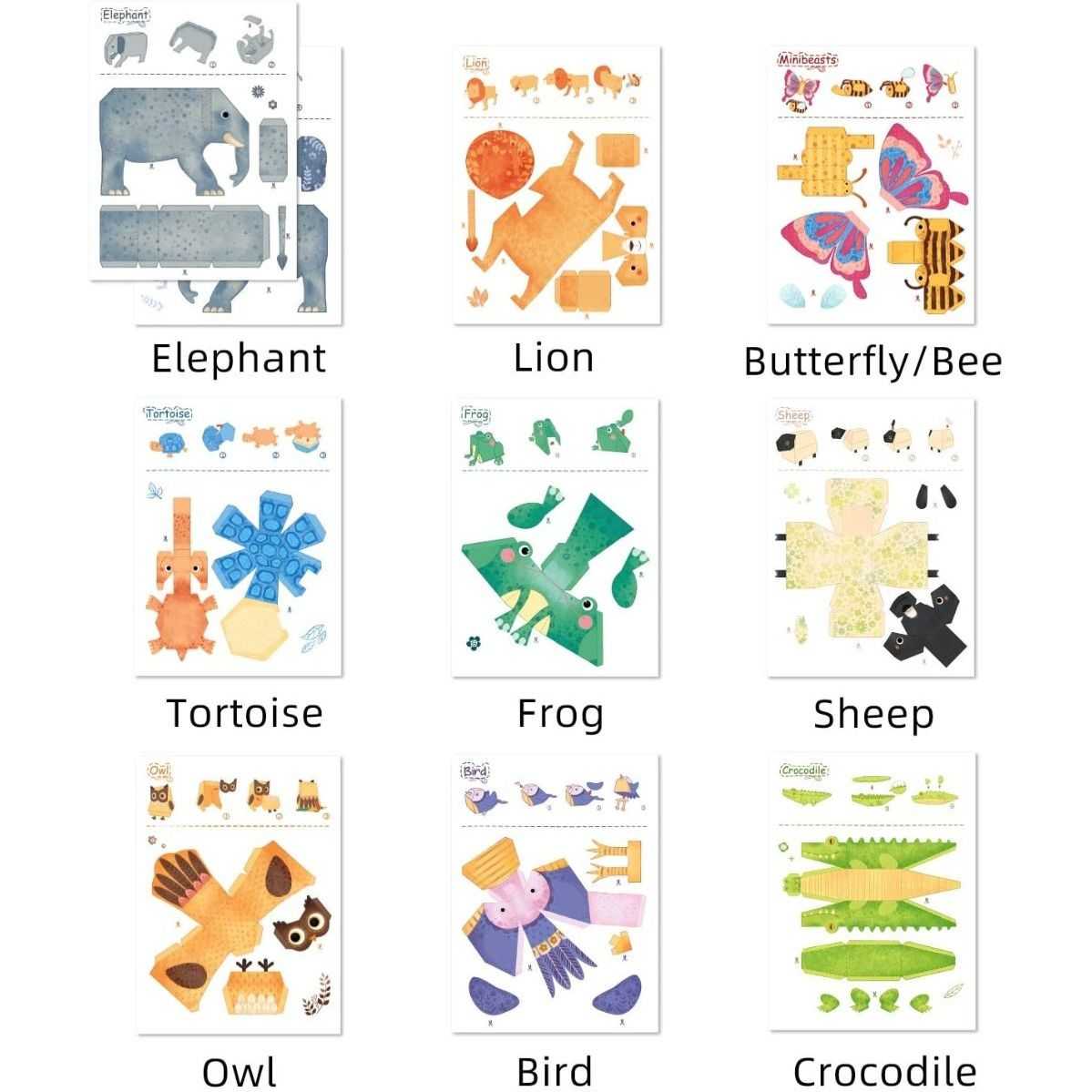 Set 9 Animale Origami Mideer MD4082