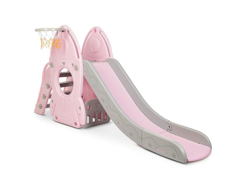 Tobogan MyKids cu cos de baschet Racheta Pink