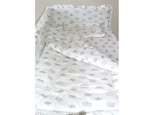 Lenjerie MyKids Coronite Alb 4 Piese 120x60