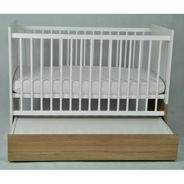 Patut Drewex New York cu sertar - Alb + Saltea Cocos 8 Cm