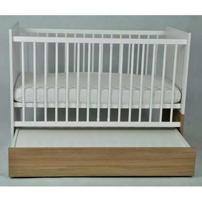 Patut Drewex New York cu sertar - Alb + Saltea Cocos 8 Cm