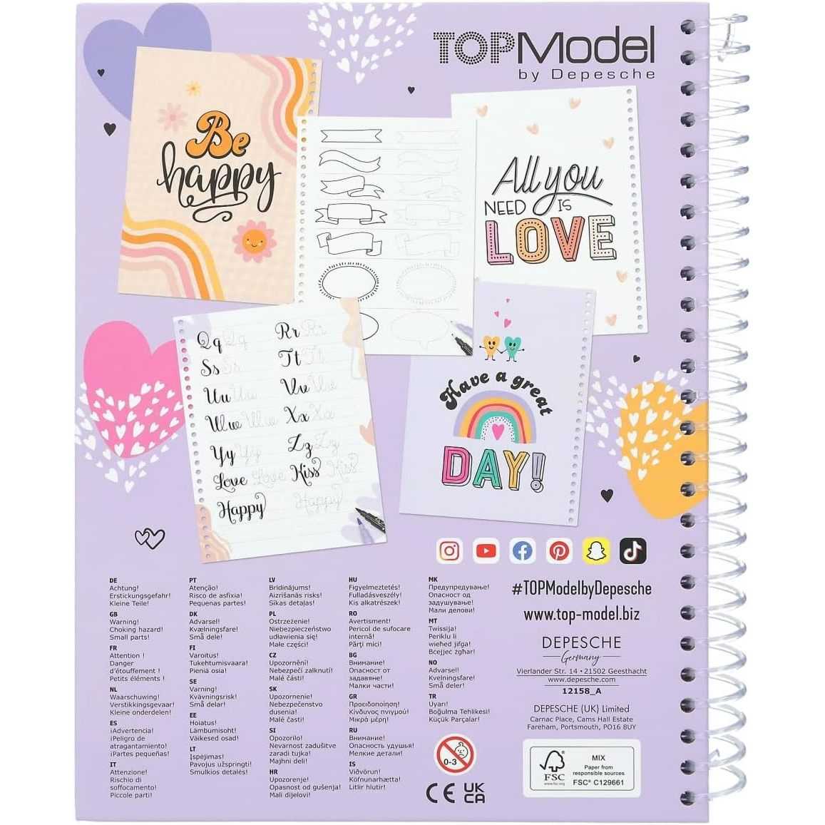 Top Model Set pentru caligrafie Malia and Christy Depesche PT12158