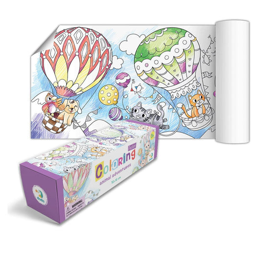 Poster de colorat - Aventurile animalutelor