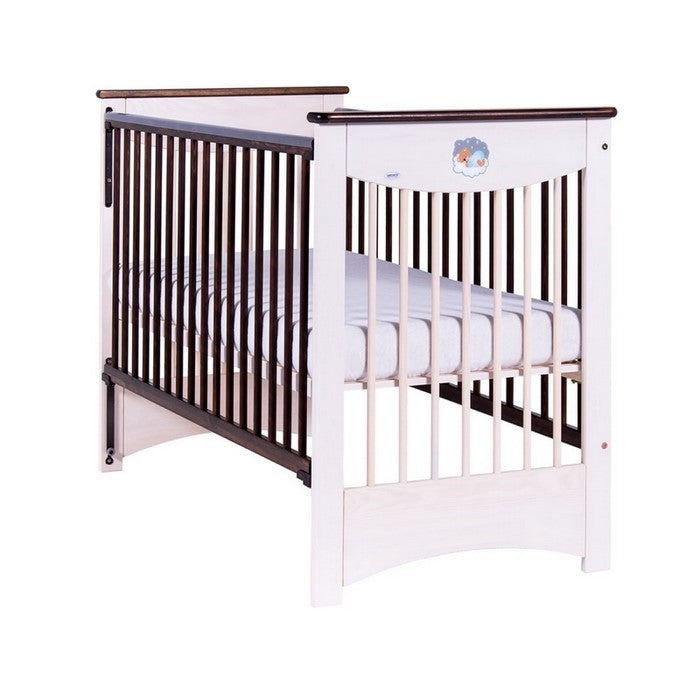 Patut Drewex Mocca Culisant - Alb transparent + Saltea Cocos 8 Cm