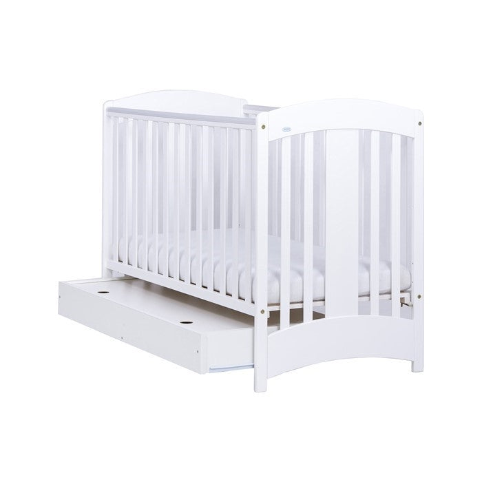 Patut Drewex Natalia cu sertar - Alb + Saltea Cocos 8 Cm