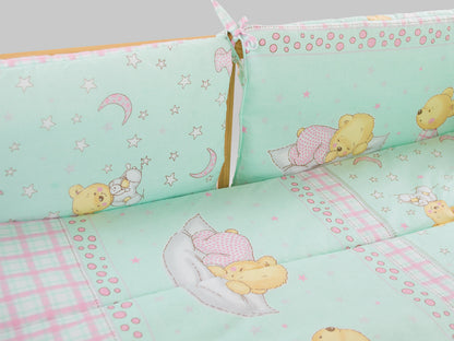 Lenjerie MyKids TEDDY STELUTE Turquoise M1 4+1 Piese 120x60 cm