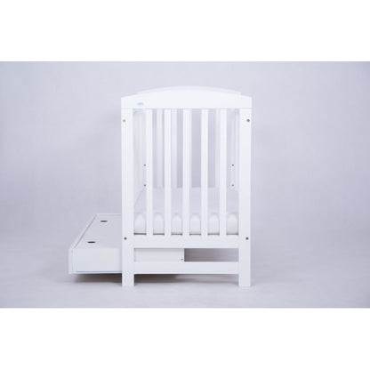 Patut Drewex Olek cu sertar - Alb + Saltea Cocos 8 Cm