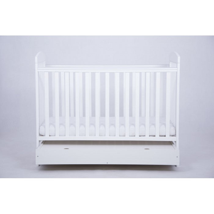 Patut Drewex Olek cu sertar - Alb + Saltea Cocos 8 Cm