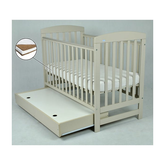 Patut Drewex Olek cu sertar - Latte + Saltea Cocos 8 Cm