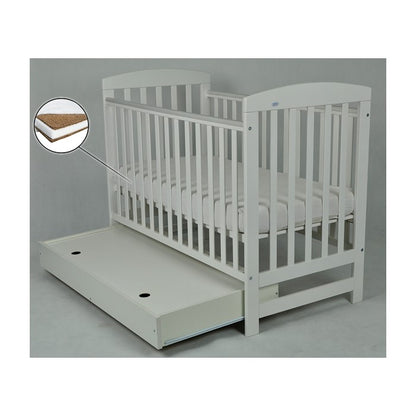 Patut Drewex Olek cu sertar - Gri + Saltea Cocos 8 Cm