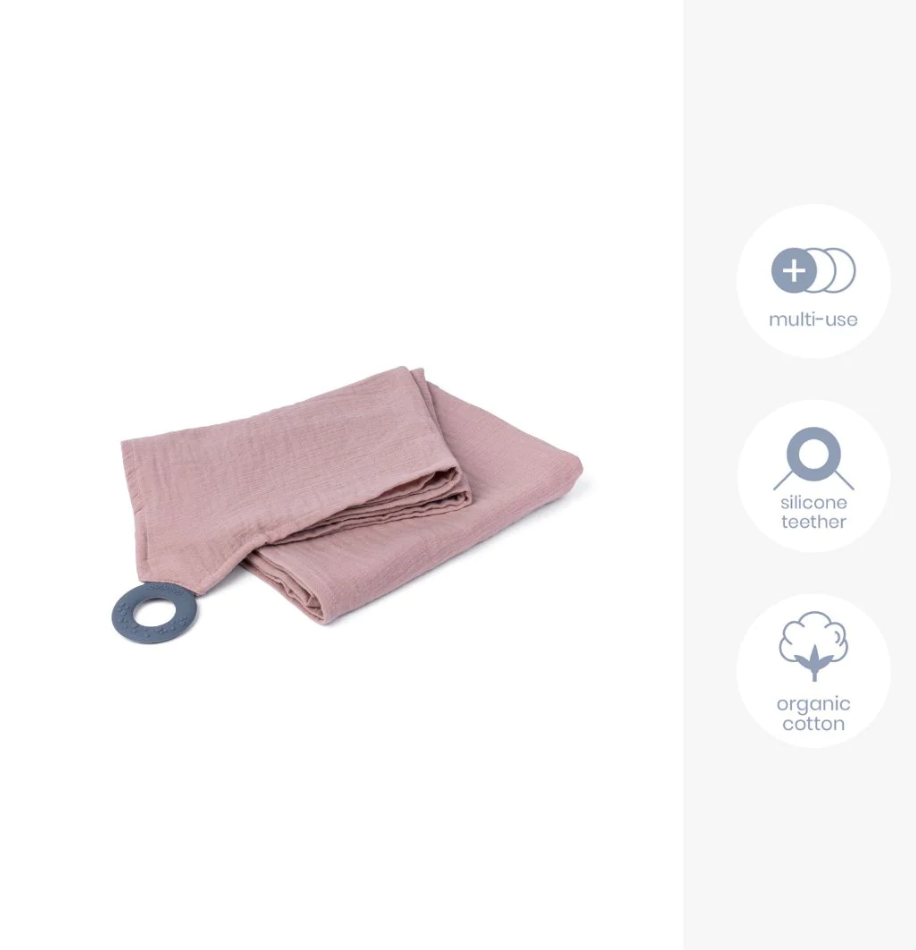 Doomoo - Esarfa pentru alaptat multifunctionala din bumbac organic Mom’n Play Pink