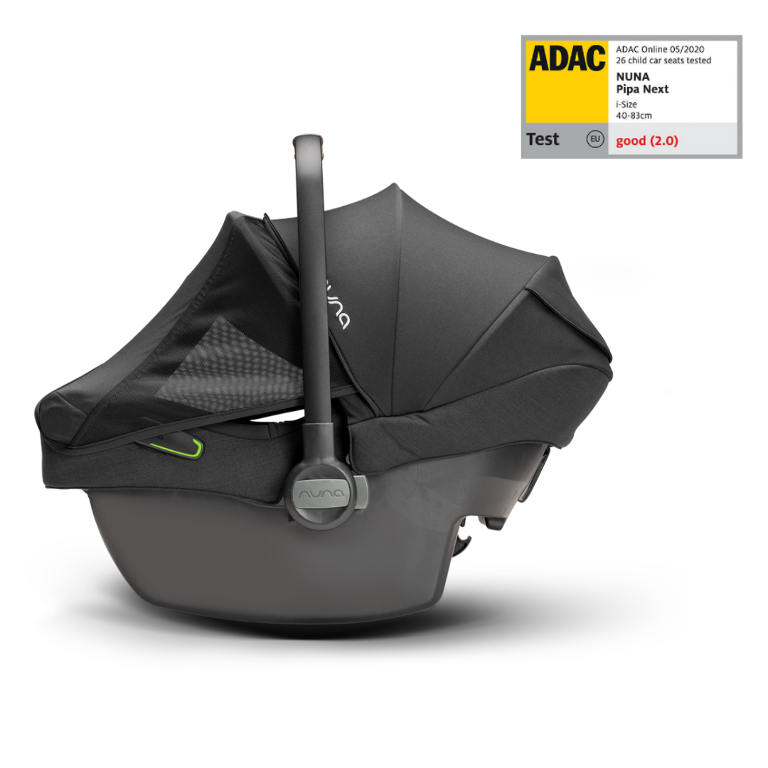 Nuna - Scoica auto i-Size Pipa Next Caviar, nastere - 83 cm, testata ADAC