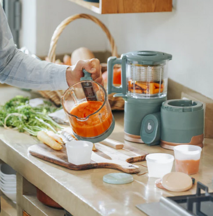 Babymoov - Robot multifunctional Nutribaby Glass 4 in 1 din sticla si otel inoxidabil