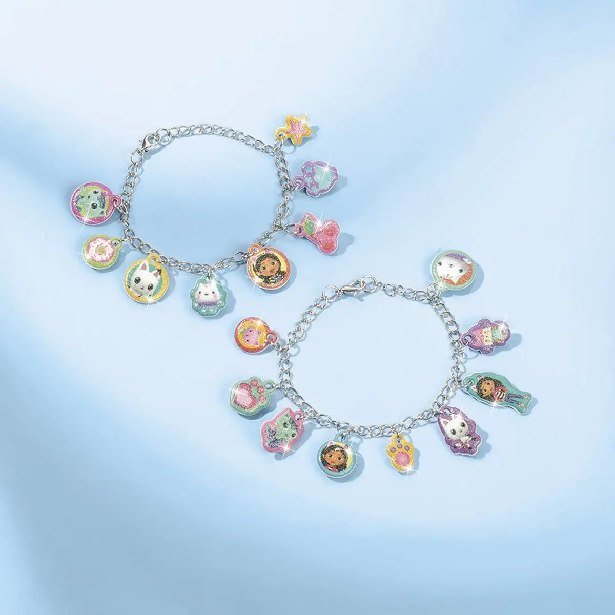 Set 2 in 1 Gabby's Dollhouse -  Bratari cu pandantive & carioci de suflat