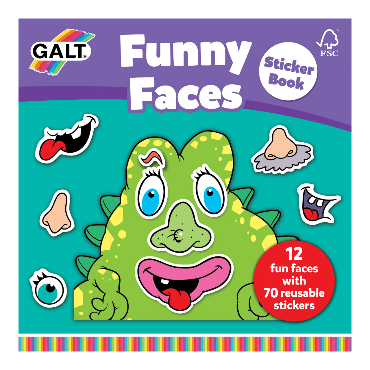 Carte cu abtibilduri Funny Faces