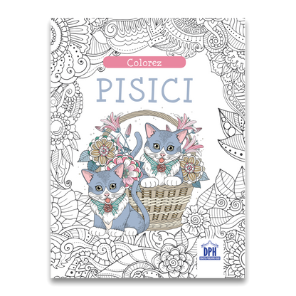 Colorez pisici - carte de colorat