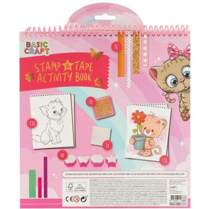 Carte de colorat cu activitati, benzi adezive decorative si stampile, 33 piese Moxy GR100099