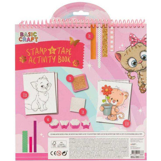 Carte de colorat cu activitati, benzi adezive decorative si stampile, 33 piese Moxy GR100099