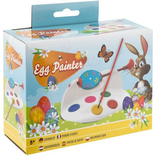 Set creativ pentru pictura pe oua Paste format din suport, acuarele si pensula Grafix GR810033