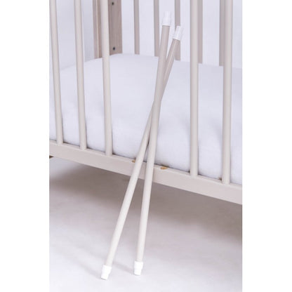 Patut Drewex Giraffe - Natur cu Alb + Saltea Cocos 8 Cm